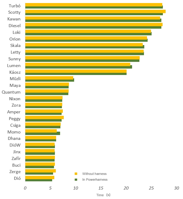 greyhound race results table with and without harness